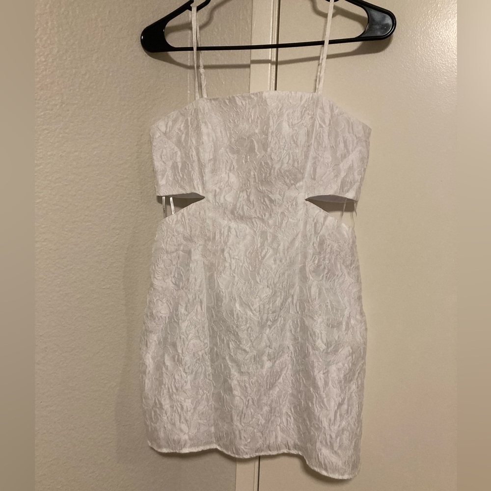 lulus floral lace detailing white dress